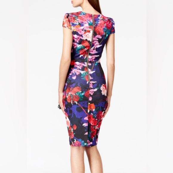 Betsey Johnson Multicolor Floral Midi Dress - Picture 3 of 8